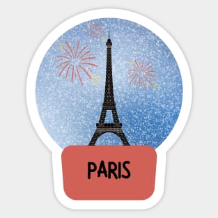 It's Snowing In Paris Sticker